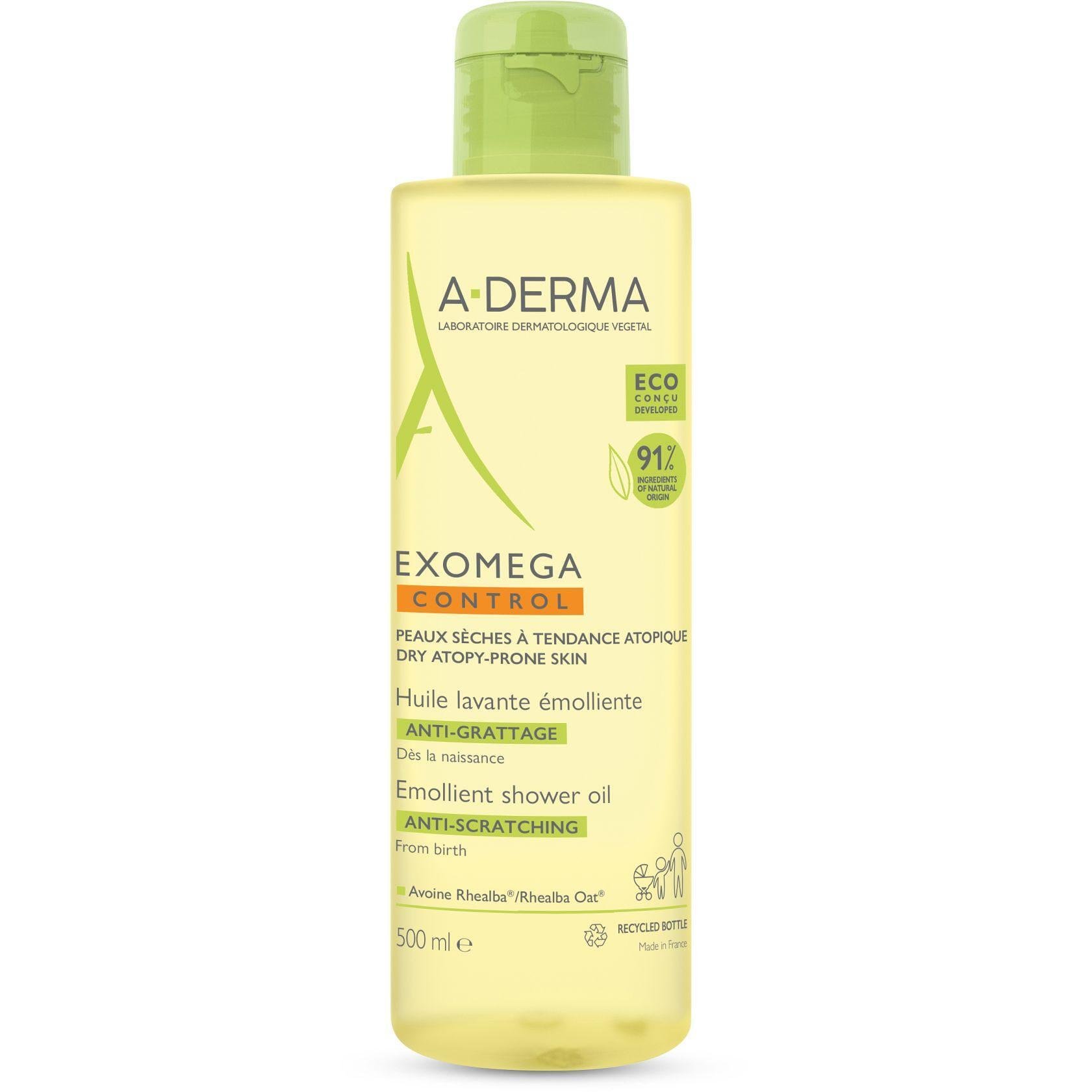 A-Derma Exomega Control емолиентно душ олио, 500 мл | А-Дерма