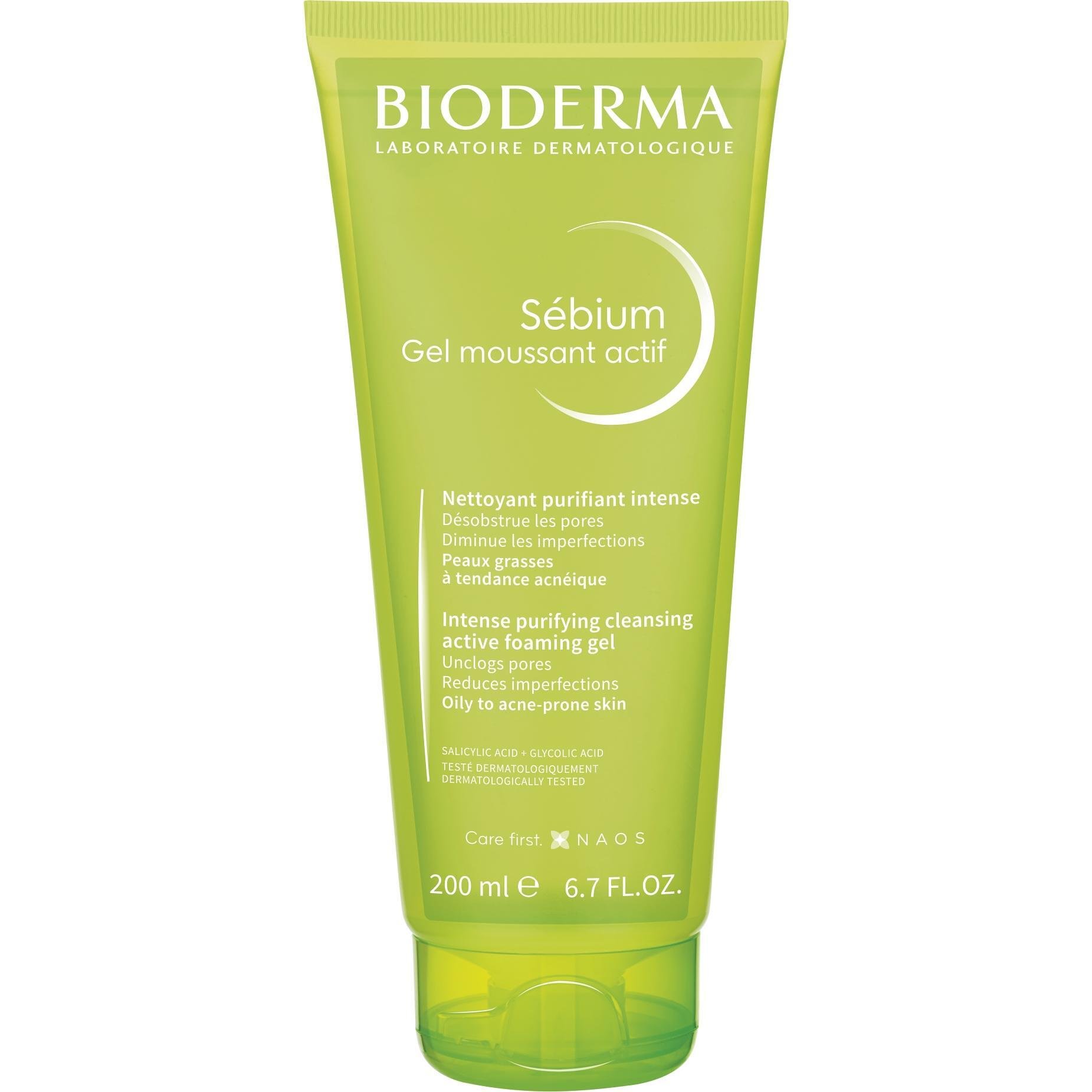 Bioderma Sebium Актив интензивен почистващ измивен гел-пяна, 200 мл | Биодерма, Себиум