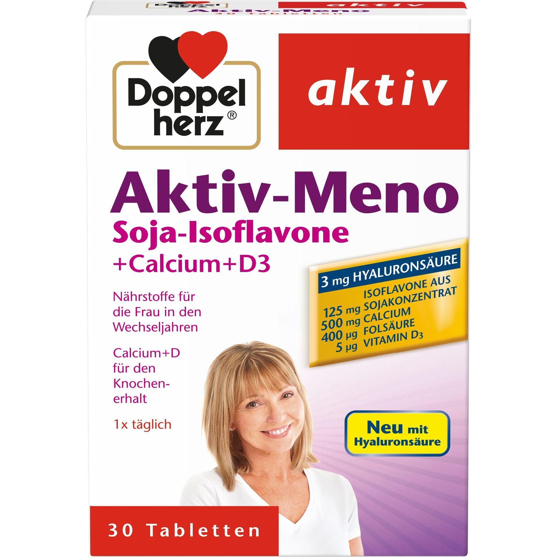Doppelherz Aktiv мено + хиалуронова киселина таблетки, 30 бр. | Допелхерц, Актив
