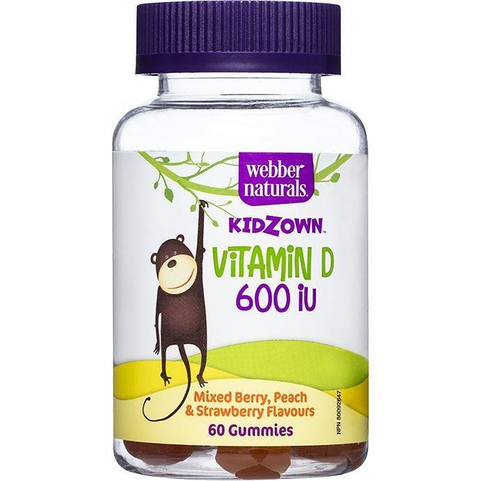 Webber Naturals KidZown витамин D3 гъми за деца таблетки 600 UI, 60 бр. | Вебер Натуралс, Кудзоун