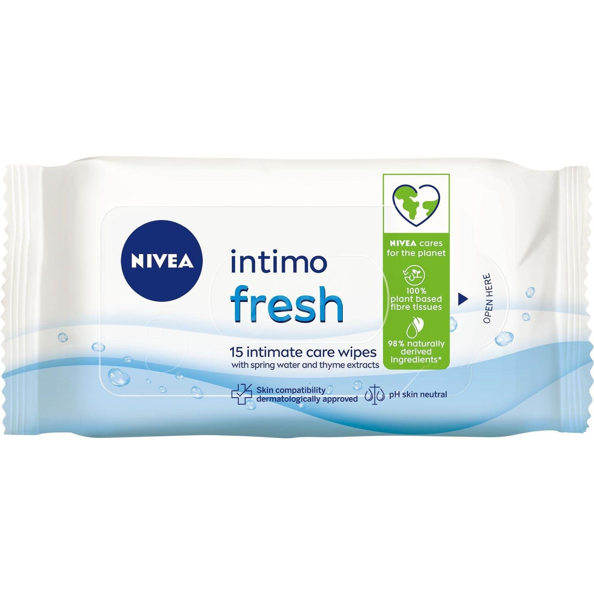 Nivea Intimo Fresh интимни кърпички, 15 бр. | Нивеа, Интимо