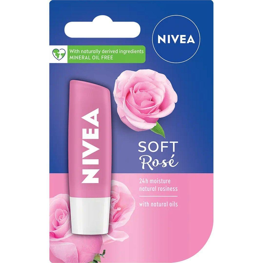 Nivea балсам за устни софт роза, 1 бр. | Нивеа