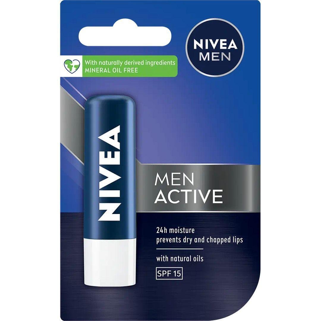 Nivea Men балсам за устни актив, 1 бр. | Нивеа