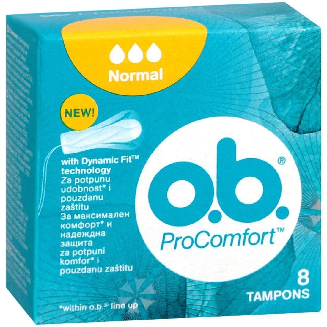 O.B. ProComfort Normal тампони коприна, 8 бр. | О.Б.