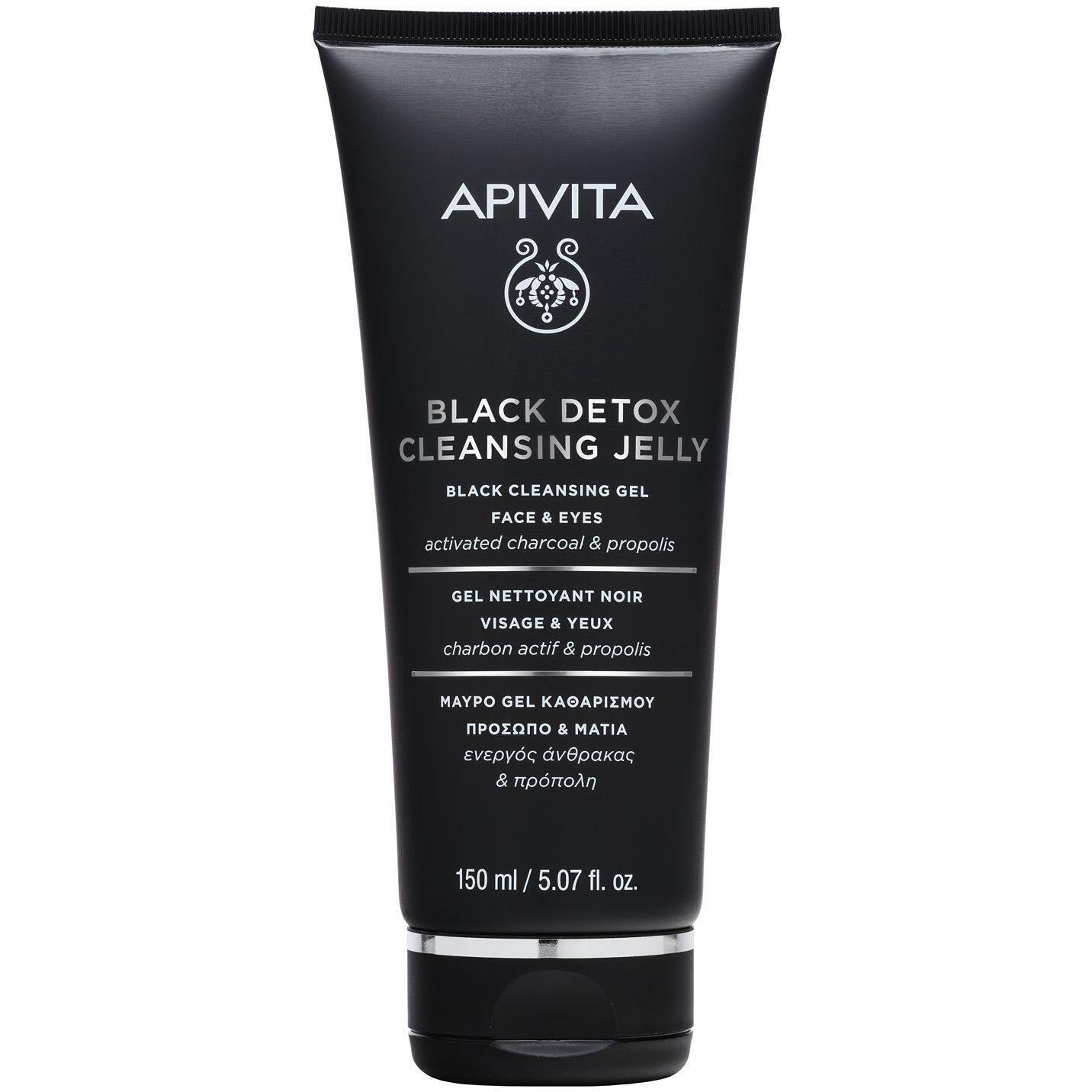 Apivita Black Detox Cleansing Jelly черен детоксикиращ гел, 150 мл | Апивита