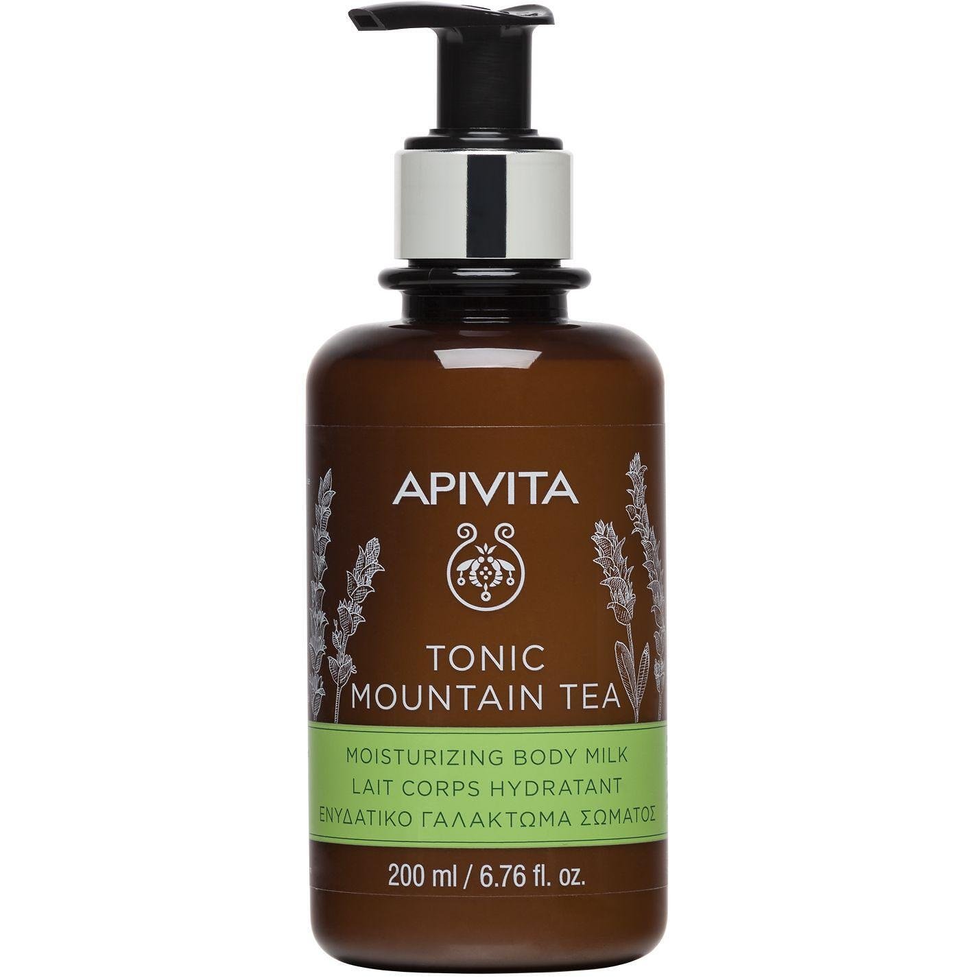 Apivita Tonic Mountain Tea хидратиращо мляко планински чай, 200 мл | Апивита