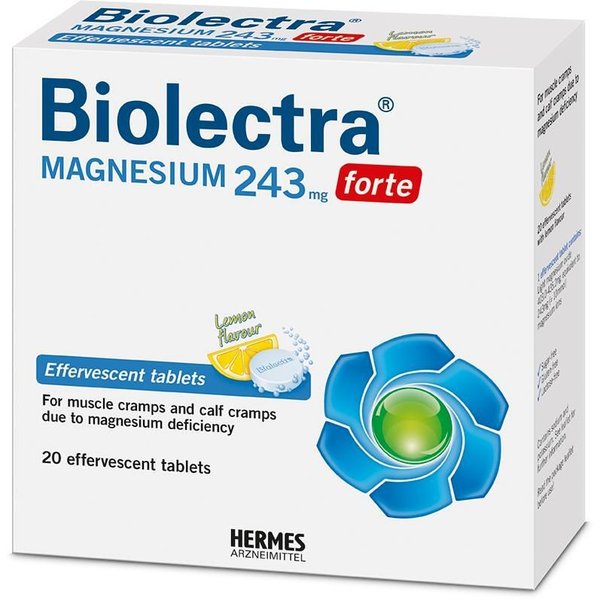 Bioelectra магнезий с лимон, ефервесцентни таблетки 243 мг, 20 бр ...