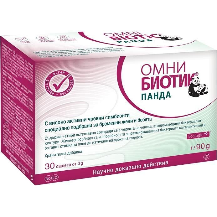 Omni Biotic Панда сашета, 30 бр. х 3 г, 90 г | Омни Биотик