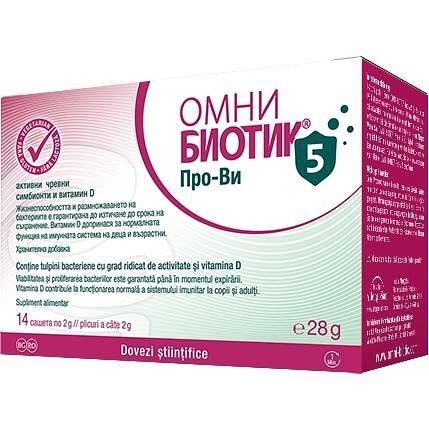 Omni Biotic Pro-Vi 5 сашета, 14 бр. х 2 г, 28 г | Омни Биотик