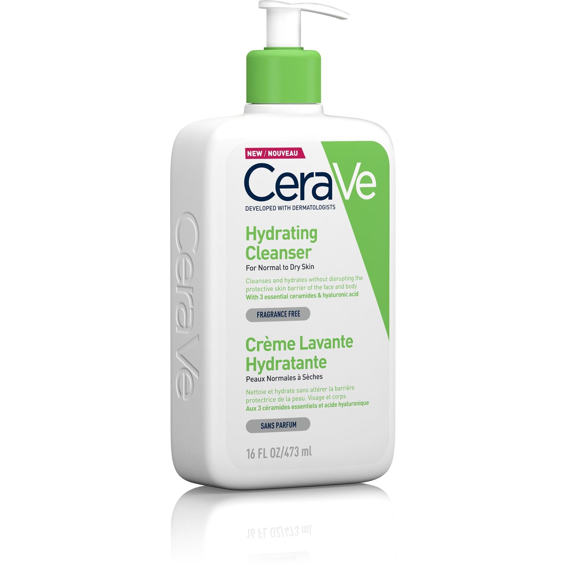 CeraVe измиващ хидратиращ крем за лице и тяло, 473 мл