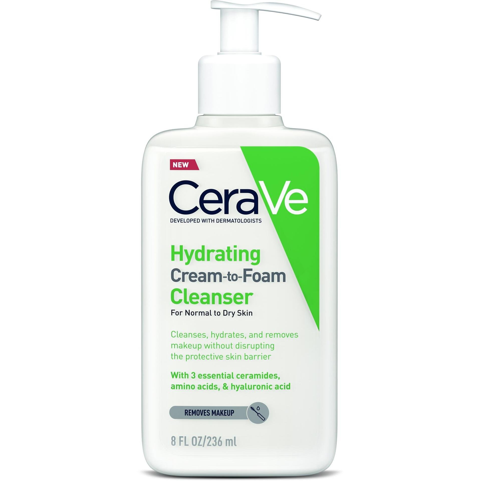 CeraVe измиваща хидратираща пяна за лице, 236 мл