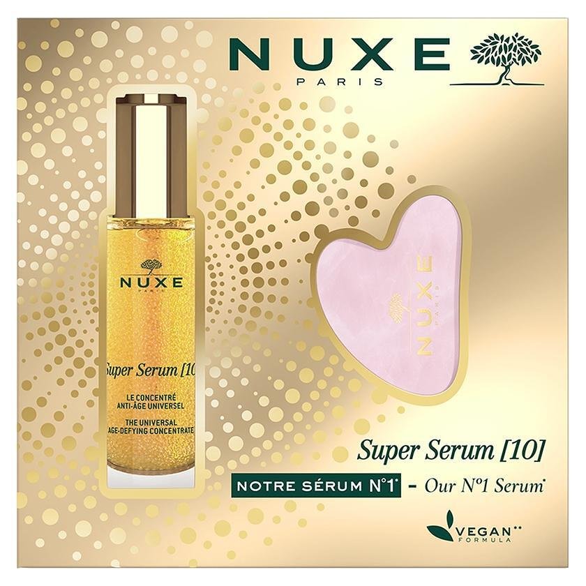 Nuxe Super Serum комплект супер серум против стареене и камък за масаж на лице, 50 мл | Нукс, Супер серум