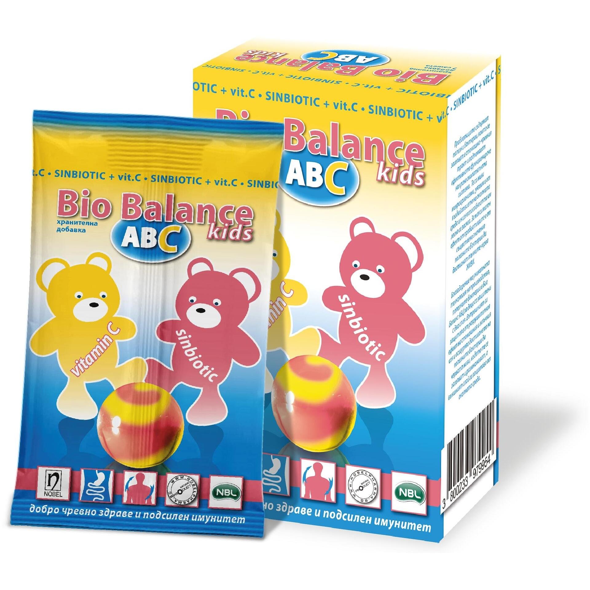 Nobel Pharma Bio Balance ABC синбиотик за деца, сашета, 7 бр. | Нобел Фарма, Био баланс