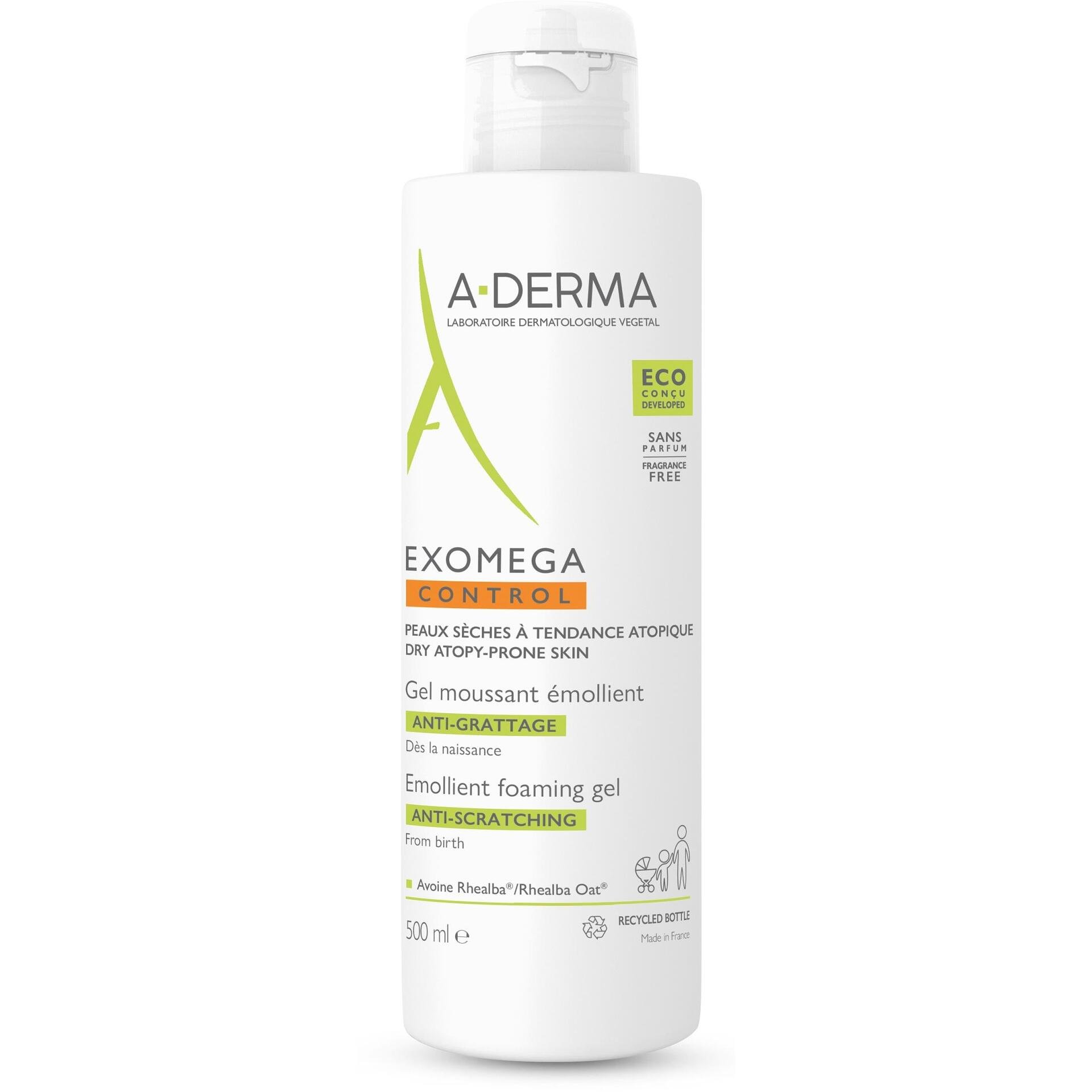 A-Derma Exomega Control емолиентен почистваш гел 2в1, 500 мл | А-Дерма, Ексомега Контрол