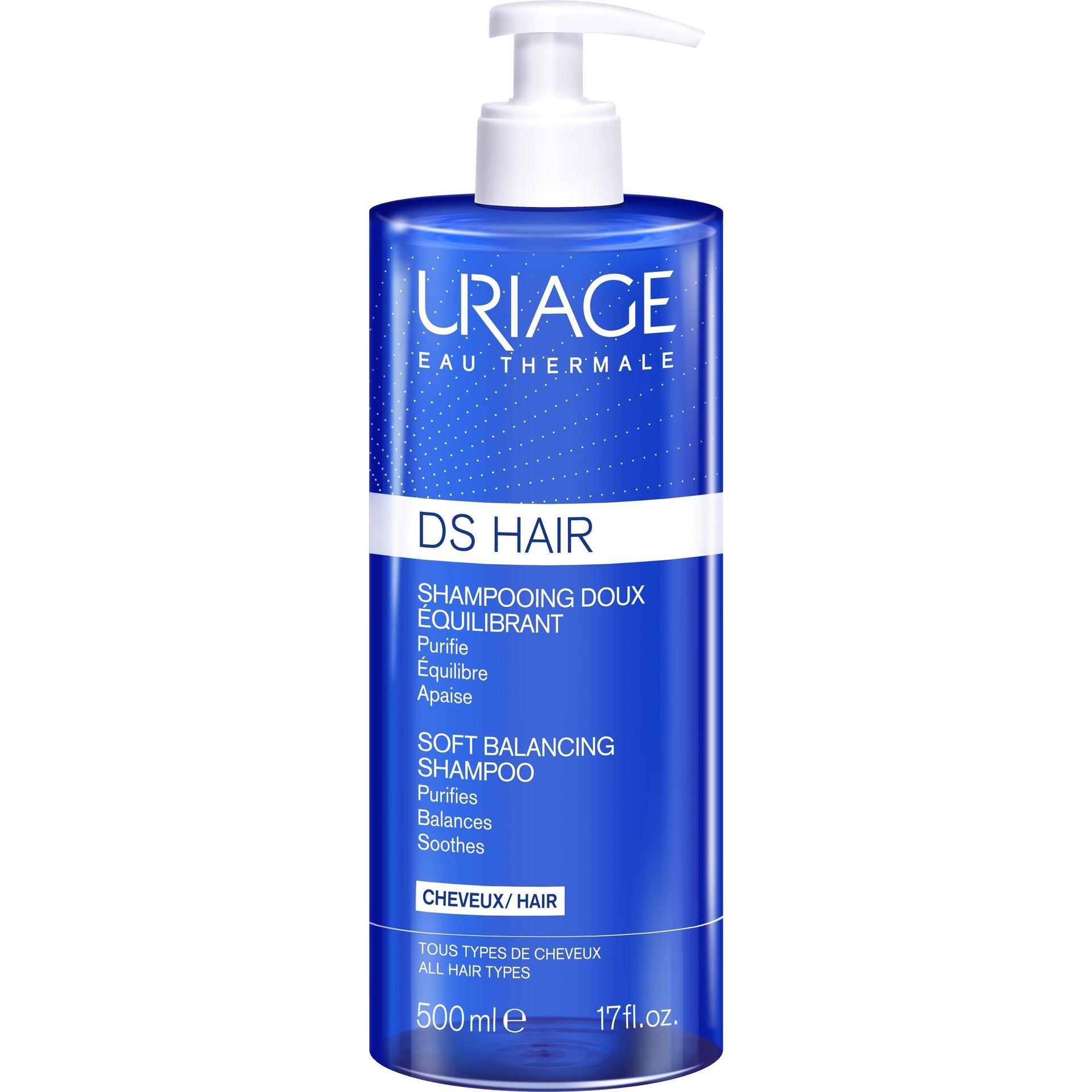 Uriage DS Hair мек балансиращ шампоан за всеки тип коса, 500 мл | Уриаж, Ди Ес Хеър