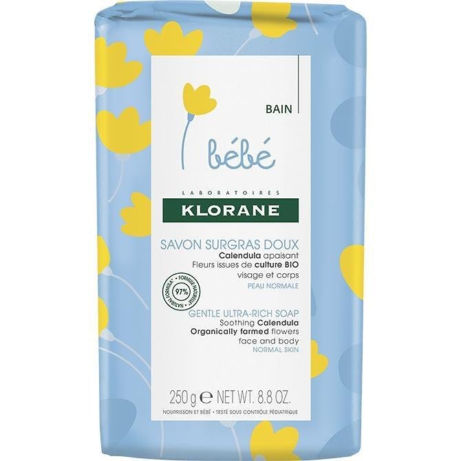 Klorane Bebe нежен сръхобогатен бебешки сапун с екстракт от невен, 250 гр | Клоран, Бебе