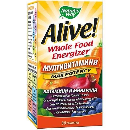Nature's Way Alive мултивитамини и минерали, 30 таблетки | Нейчърс уей, Алайв