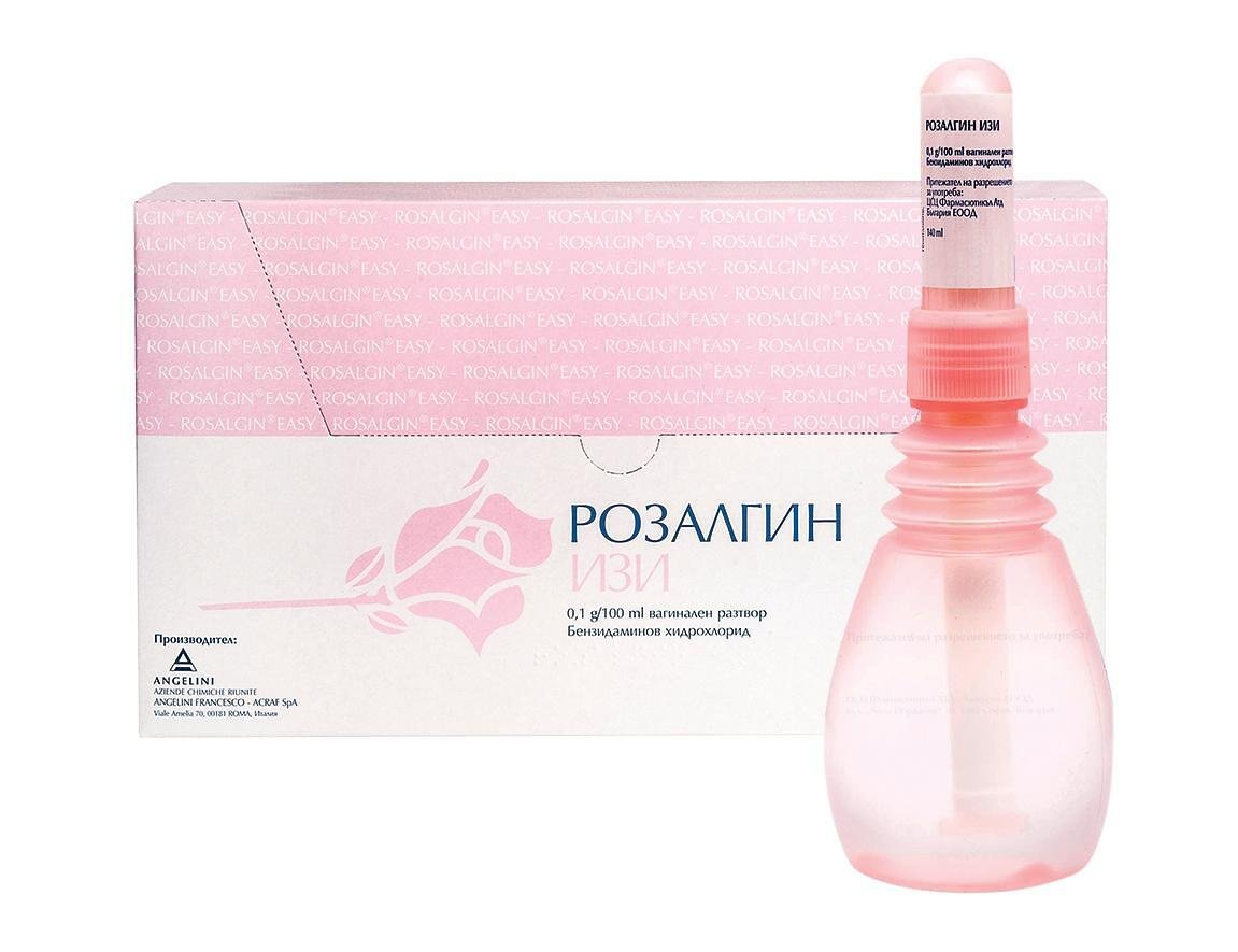 Rosalgin Изи вагинален разтвор 0.1 г / 100 мл, 140 мл | Розалгин, Angelini Pharma, Анджелини Фарма