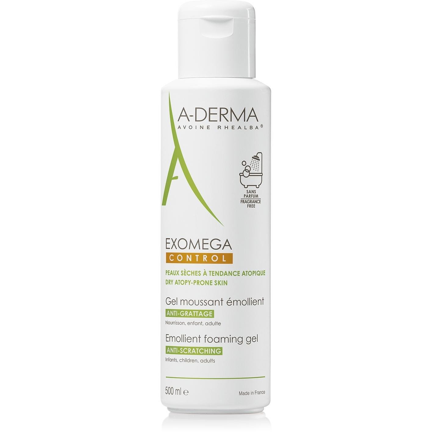 A-Derma Exomega Control емолиентен измиващ гел за суха атотопична кожа 500 мл | А-Дерма, Ексомега Контрол