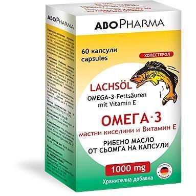 AboPharma Омега 3 рибено масло от сьо мга 1000 mg 60 капсули | Абофарма