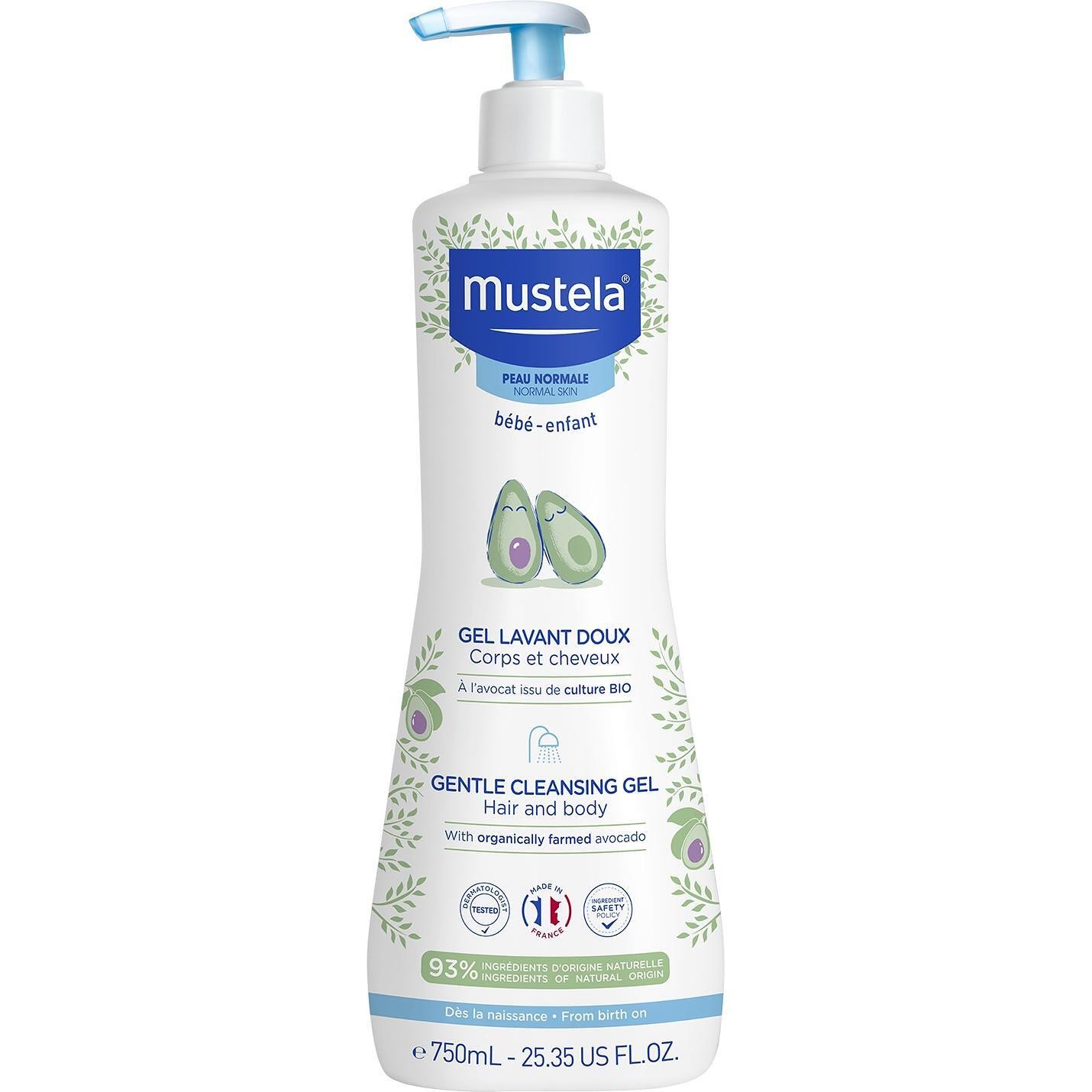 Mustela Нежен измиващ гел коса и тяло 750 мл | Мустела