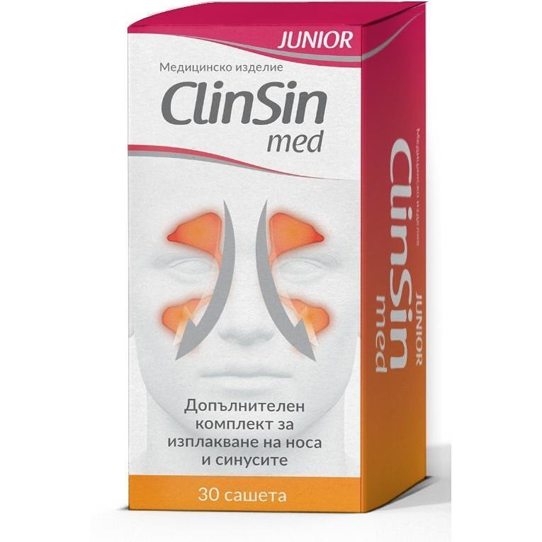 Naturproduct ClinSin за промивка на носа при хрема и синузит 16 сашета и душ бутилка | Натурпродукт, КлинСин