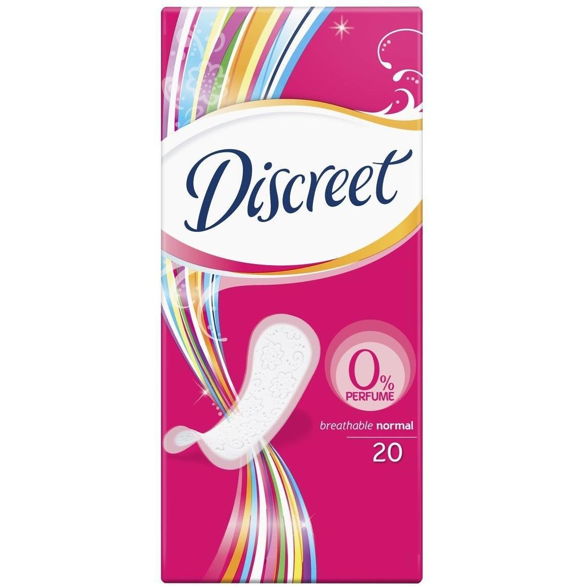 Discreet Нормал плюс ежедневни дамски превръзки без парфюм 20 броя | Дискрийт