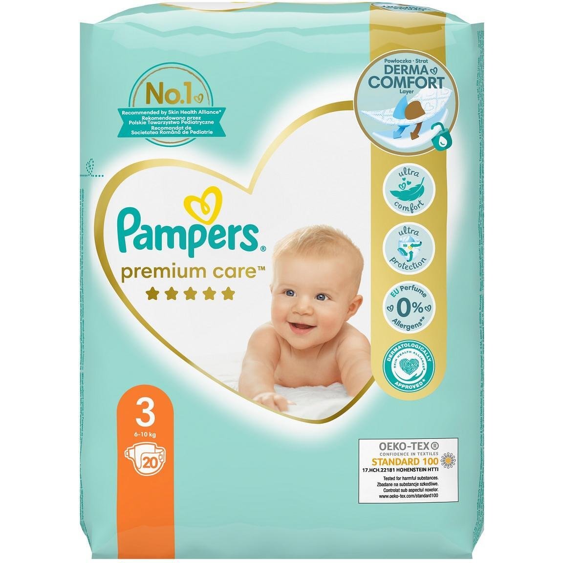 Pampers Премиум кеър 3 6-10 килограма 20 броя | Памперс