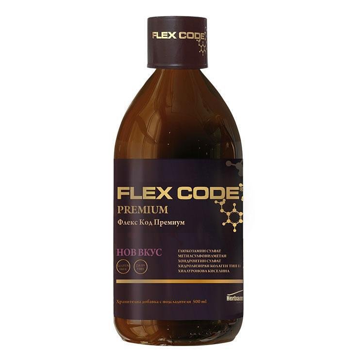 Herbamedica Flex Code здрави стави и сухожилия с плодов вкус 500 милилитра | Хербамедика, Флекс Код