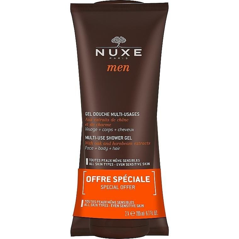 Nuxe Men душ гел коса лице и тяло за всеки тип кожа 200 мл 2 опаковки | Нукс Мен