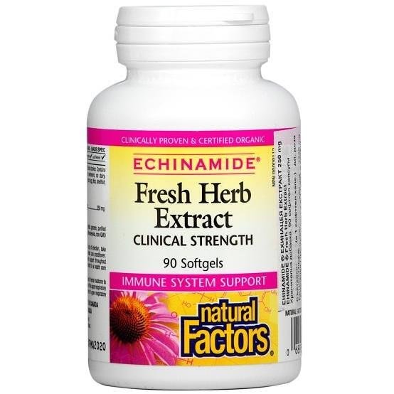 Natural Factors Ехинацея екстракт 250 mg х 90 меки капсули | Нейчъръл факторс