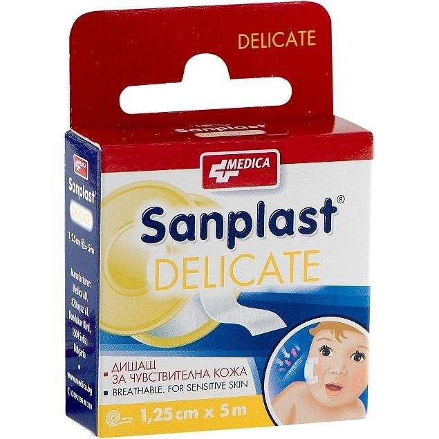Medica Sanplast Деликат хипоалиргична ролка 1,25см/5 метра | Медика Санпласт