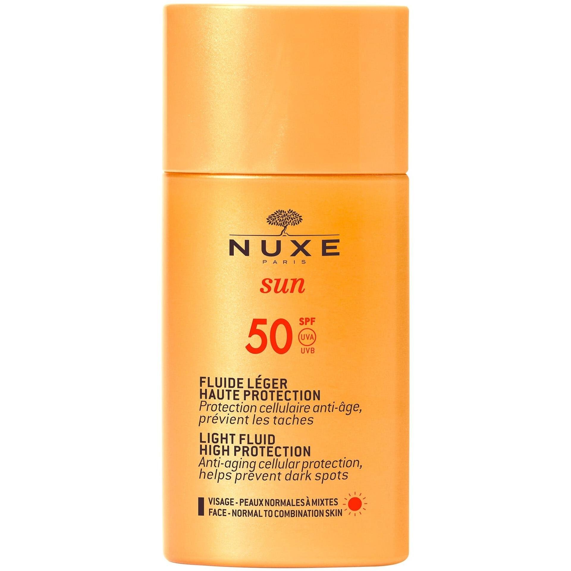 Nuxe Sun Light Fluid Слънцезащитен лек флуид за нормална към комбинирана кожа SPF50 50 мл | Нукс, Сън