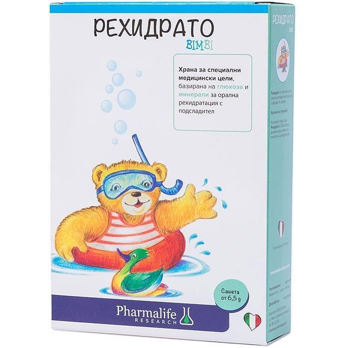 Pharmalife Research Рехидрато Бимби 10 сашети при повръщане и разстройство | Фармалайф Рисърч