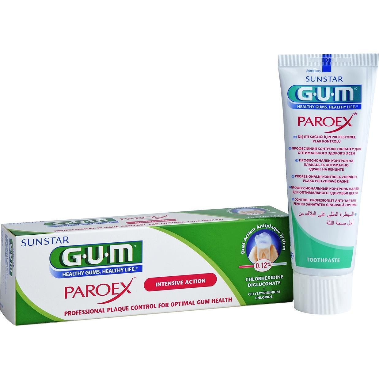 Gum Paroex Гел за зъби 0,12% контрол на плаката и здрави венци 75 мл | Гъм, Пароекс