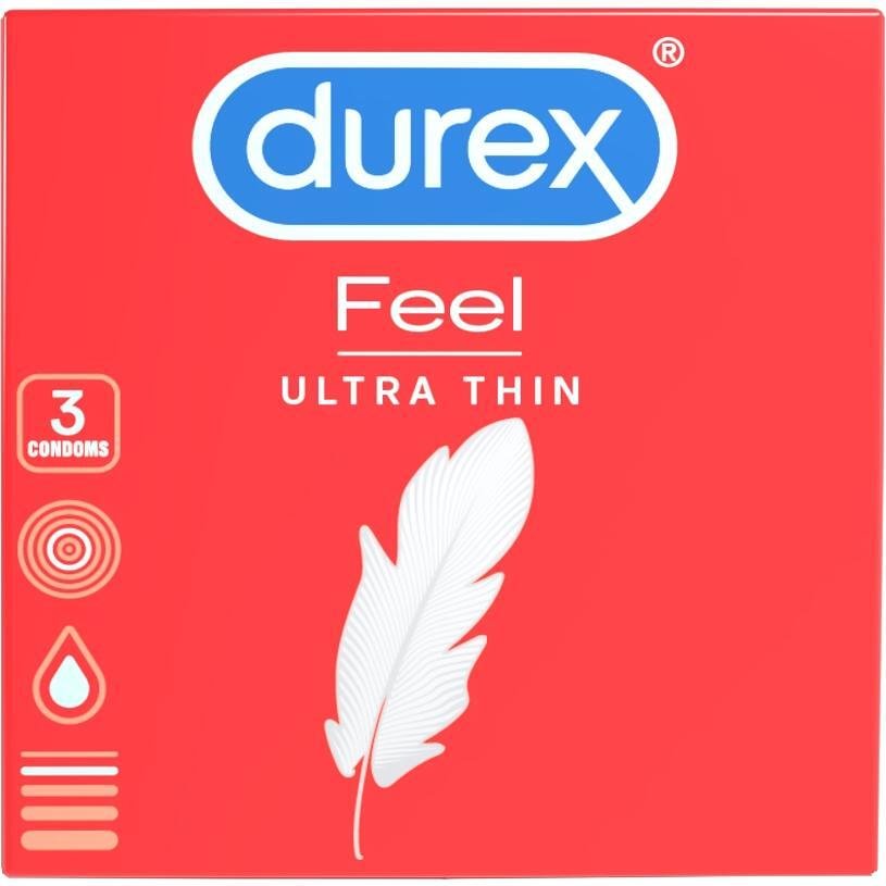 Durex Feel Ultra Thin Супер фини презервативи 3 броя | Дюрекс