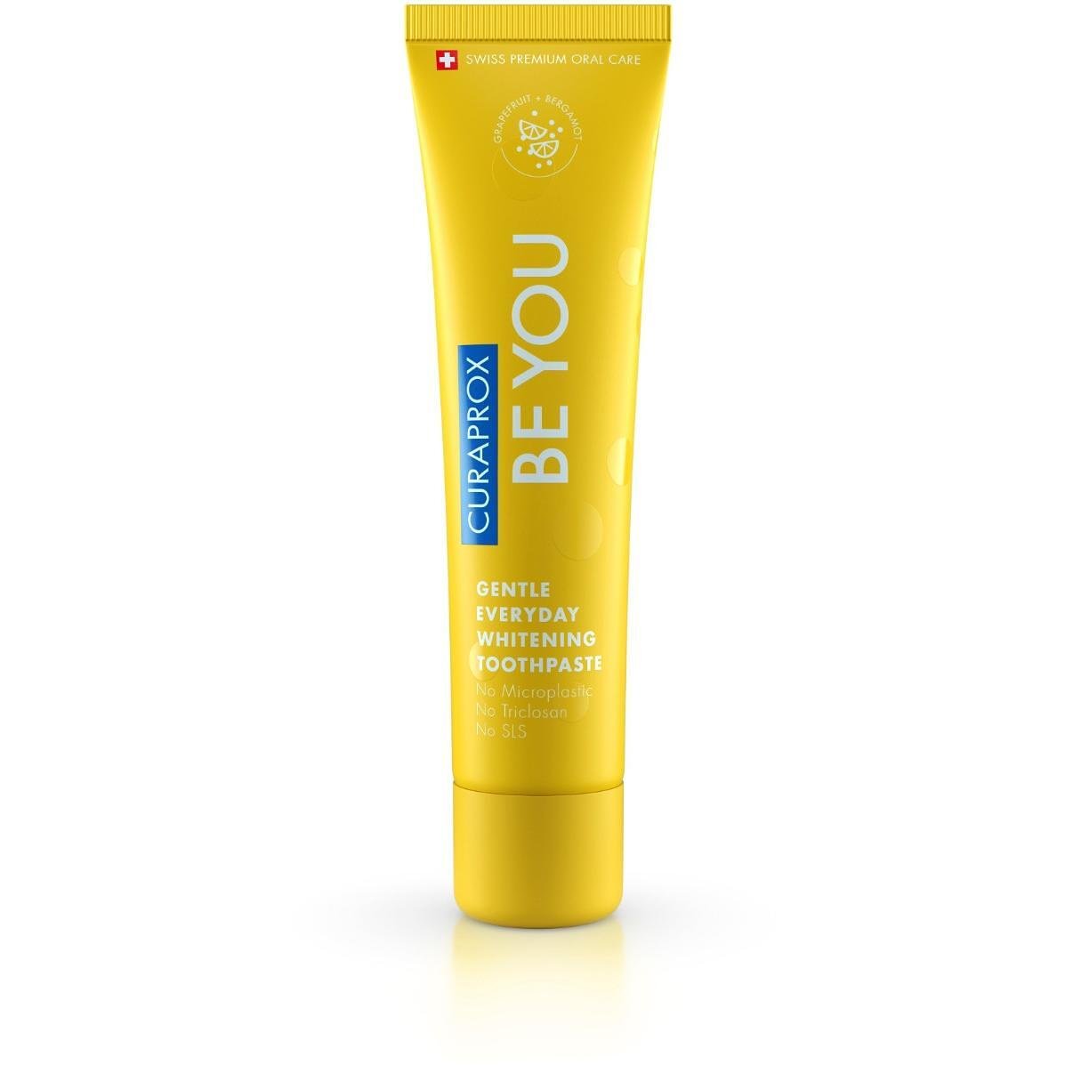 Curaprox BE YOU Избелваща паста за зъби с вкус на грейпфрут и бергамот жълта 60 мл | Курапрокс
