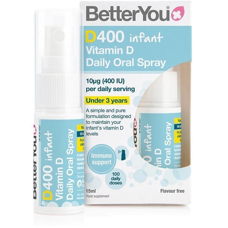 Better You Dlux Infant Витамин D3 400IU Бебе орален спрей 15 мл | Бетър Ю
