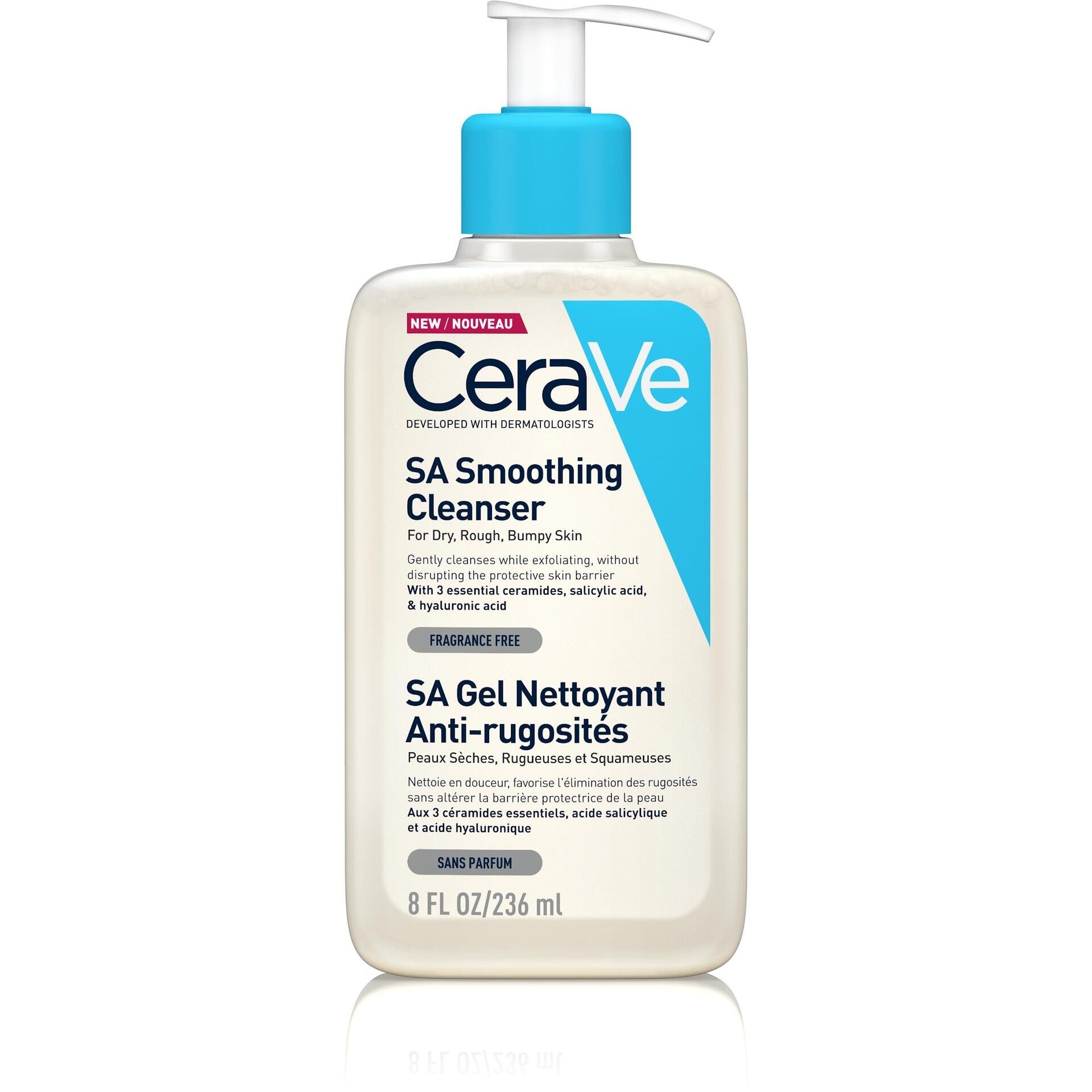 CeraVe SA измиващ изглаждащ гел за суха и груба кожа, 236 мл | СераВе, СА