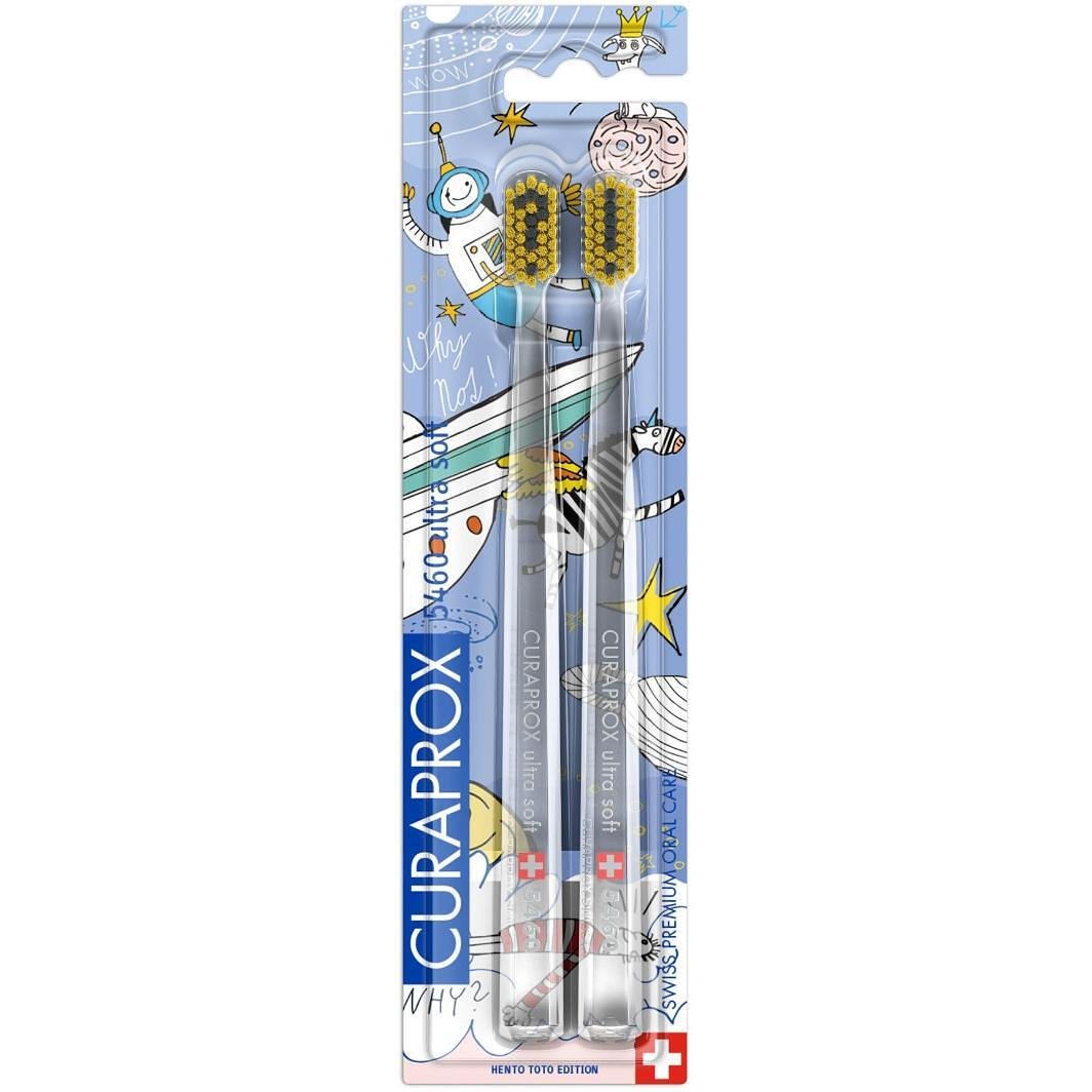 Curaprox Hento Toto Edition полупрозрачна четка за зъби CS 5460 2 броя | Курапрокс