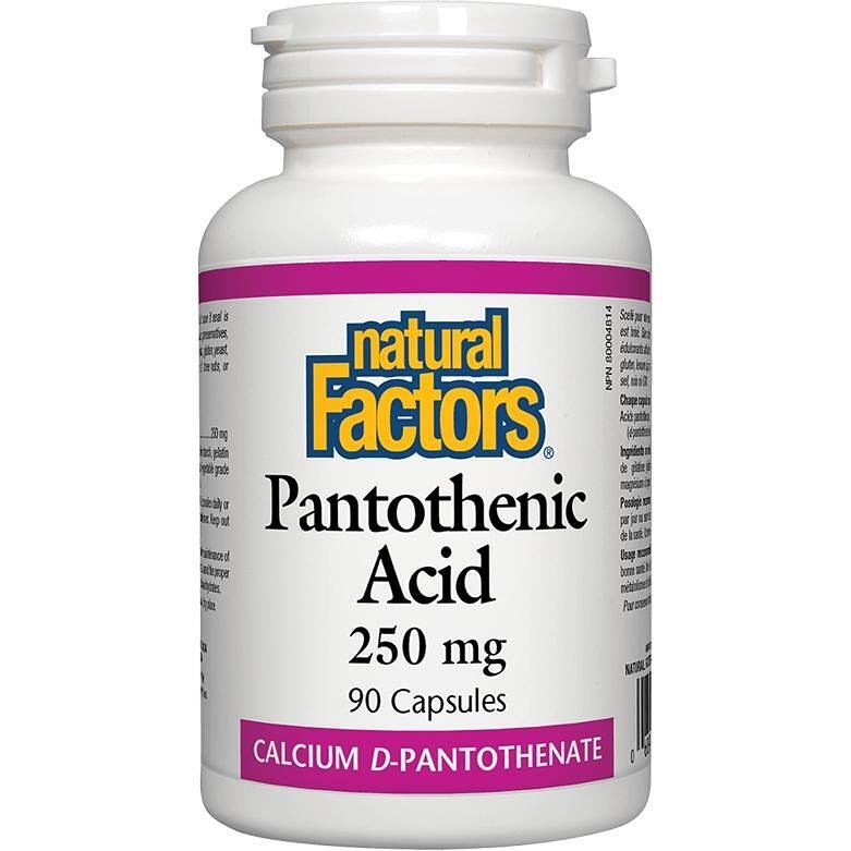 Natural Factors Pantothenic Acid Витамин В5 250 мг 90 капсули | Нейчаръл Факторс,Пантотенова киселин,Vit.В5