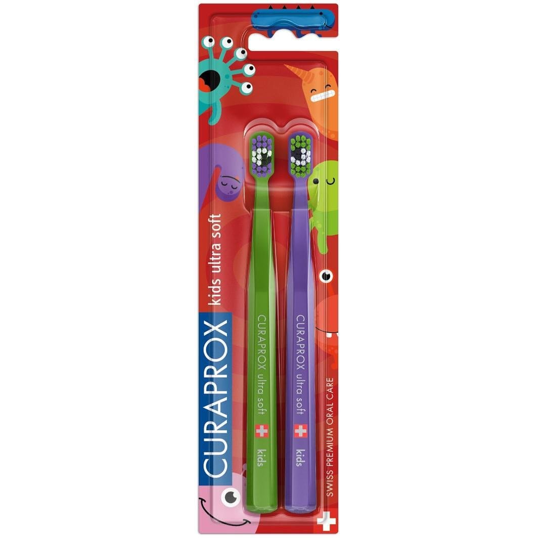 Curaprox Kids Ultra Soft Детска четка с фини и много меки влакна Curan 2 броя | Курапрокс