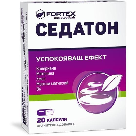 Fortex Седатон срещу стрес и безпокойство 20 капсули | Фортекс