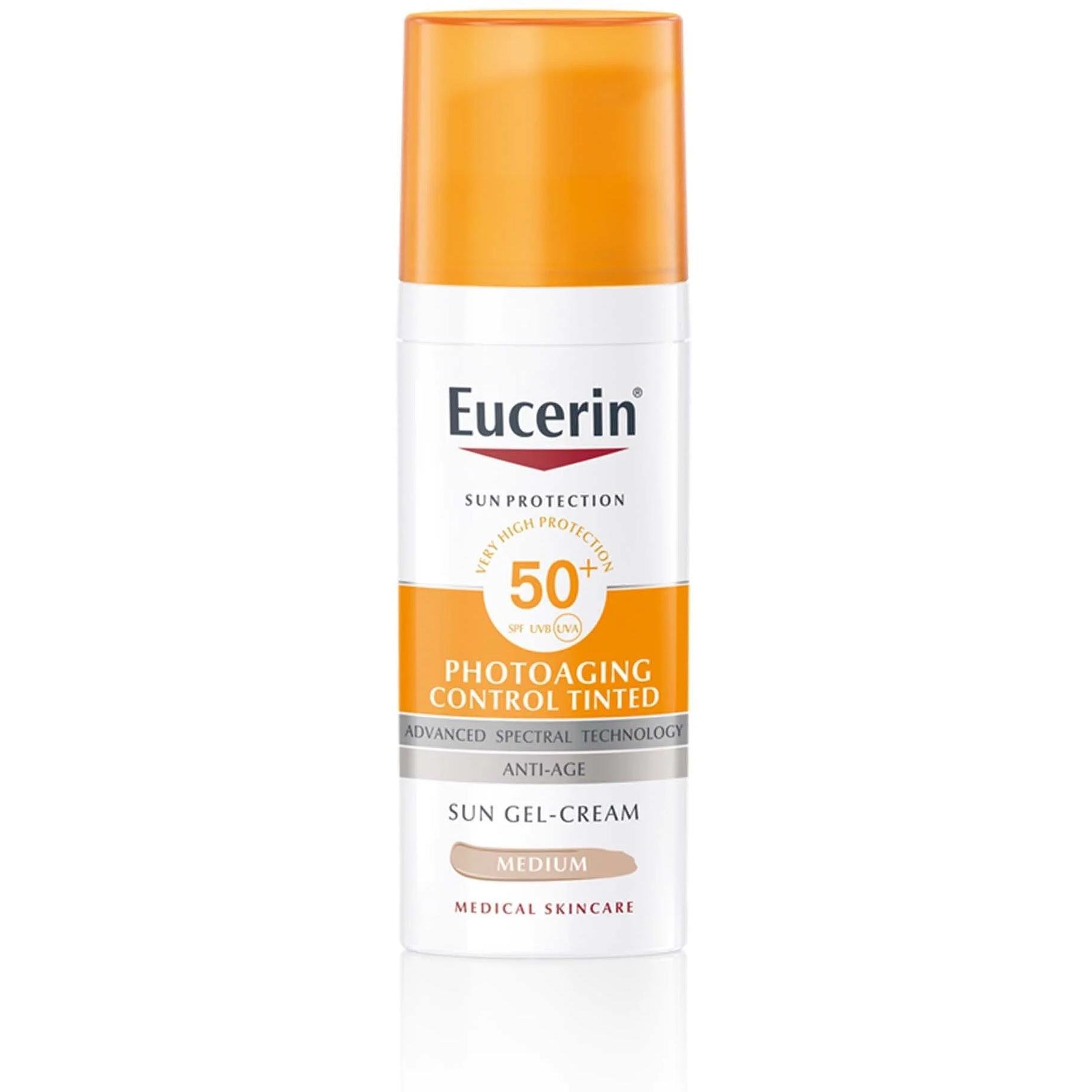 Eucerin Sun Protection Слънцезащитен крем за лице оцветен медиум SPF50 50 мл | Еусерин, Сън Протекшън