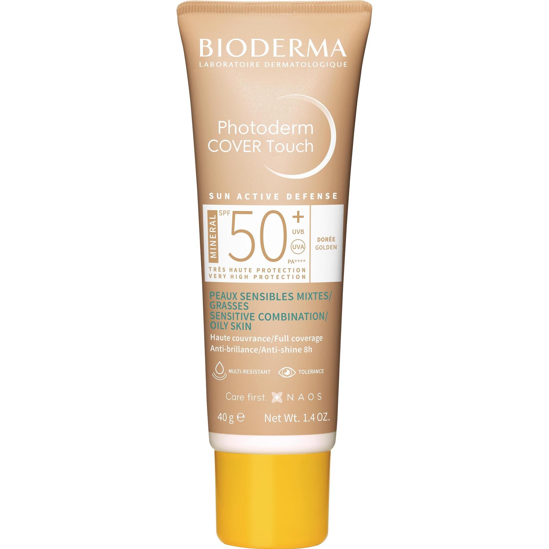 Bioderma Photoderm Cover Touch слънцезащитен флуид тъмен SPF50+, 40 мл | Биодерма, Фотодерм