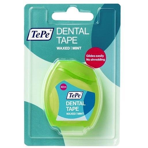 TePe Dental Tape конец за зъби с мента, лента, 40 м | ТеПе, Дентал Тейп
