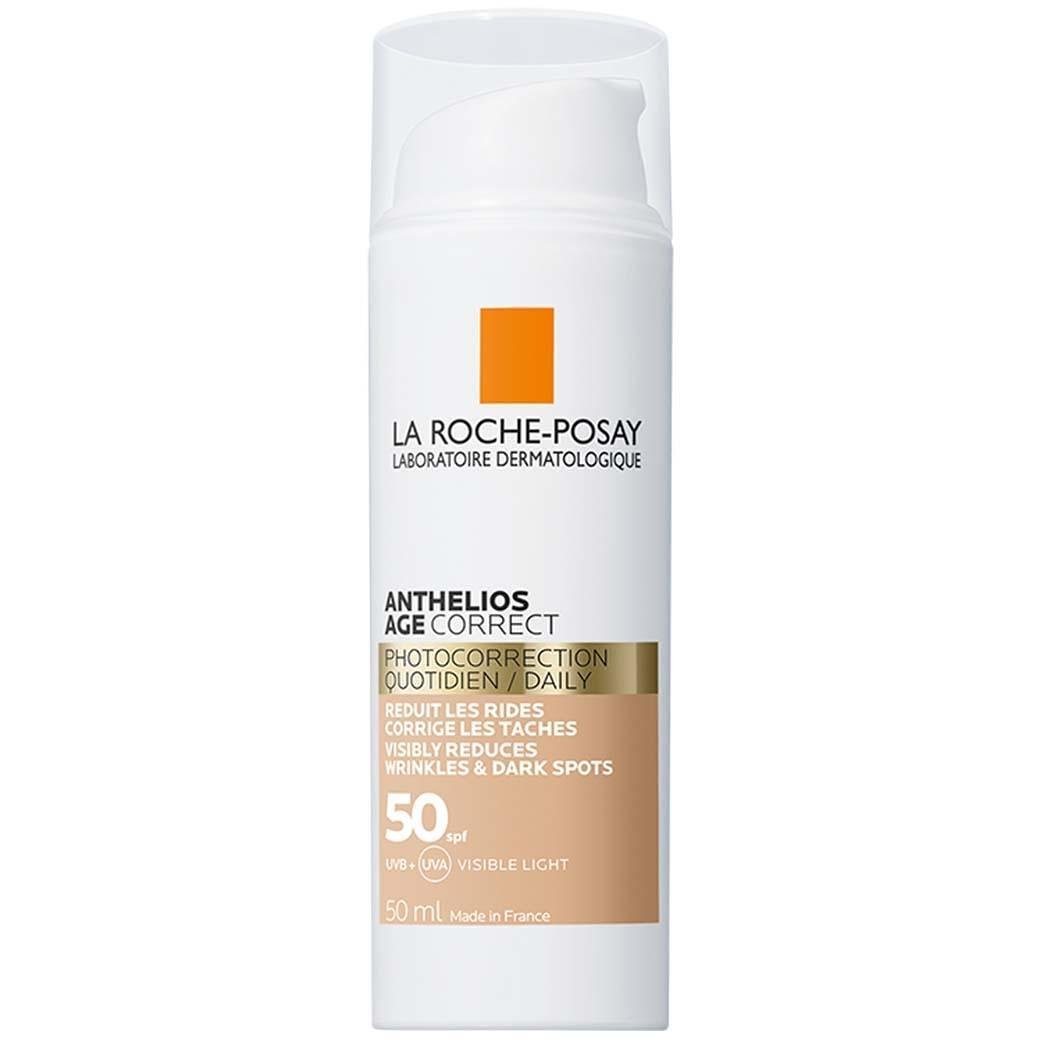 La Roche-Posay Anthelios Age Correct оцветен противостареещ слънцезащитен крем за лице SPF50, 50 мл | Ла Рош-Позе, Антелиос