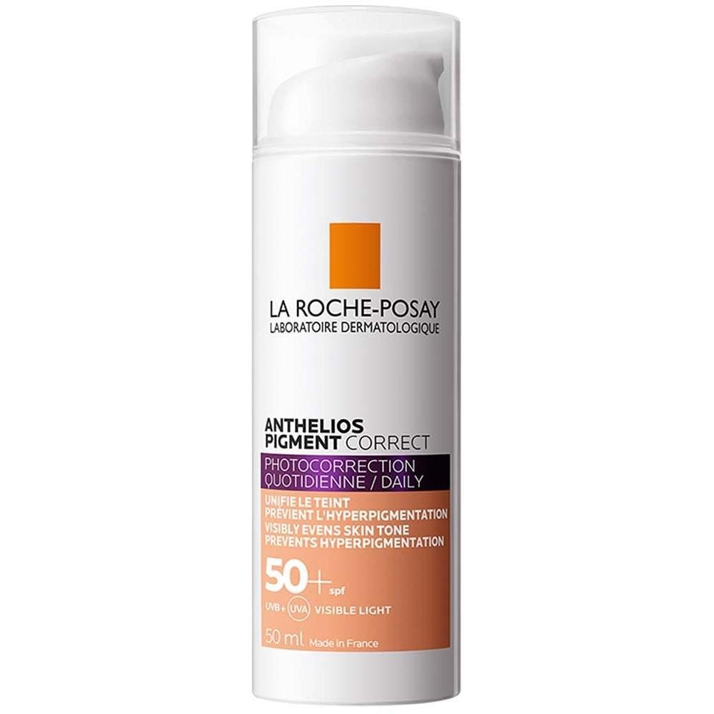 La Roche-Posay Anthelios Pigment Correct оцветен крем за лице за фотозащита и фотокорекция SPF50+, среден нюанс 50 мл | Ла Рош-Позе, Антелиос