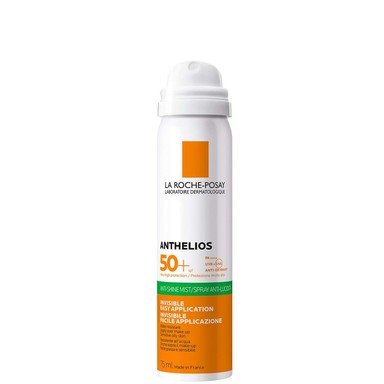 La Roche-Posay Anthelios слънцезащитен матиращ прозрачен спрей-мист за лице SPF50+, 75 мл | Ла Рош-Позе, Антелиос