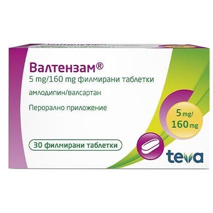 Teva Валтензам 5 мг/160 мг 30 таблетки | Тева